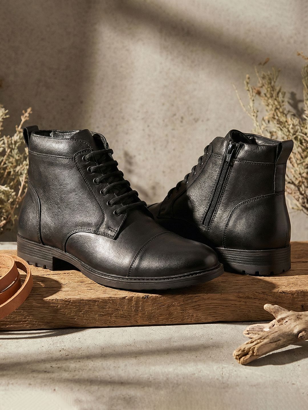 liberty Healers HML-81E Black Casual Lacing Durable | Comfortable Boots For Men-picture-17