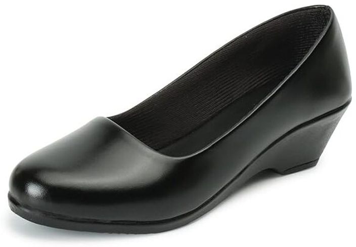 Simplex Women's Black Flats Slip-On Round Toe Comfort Shoes for Work Daily Use. Bellies For Women-picture-30