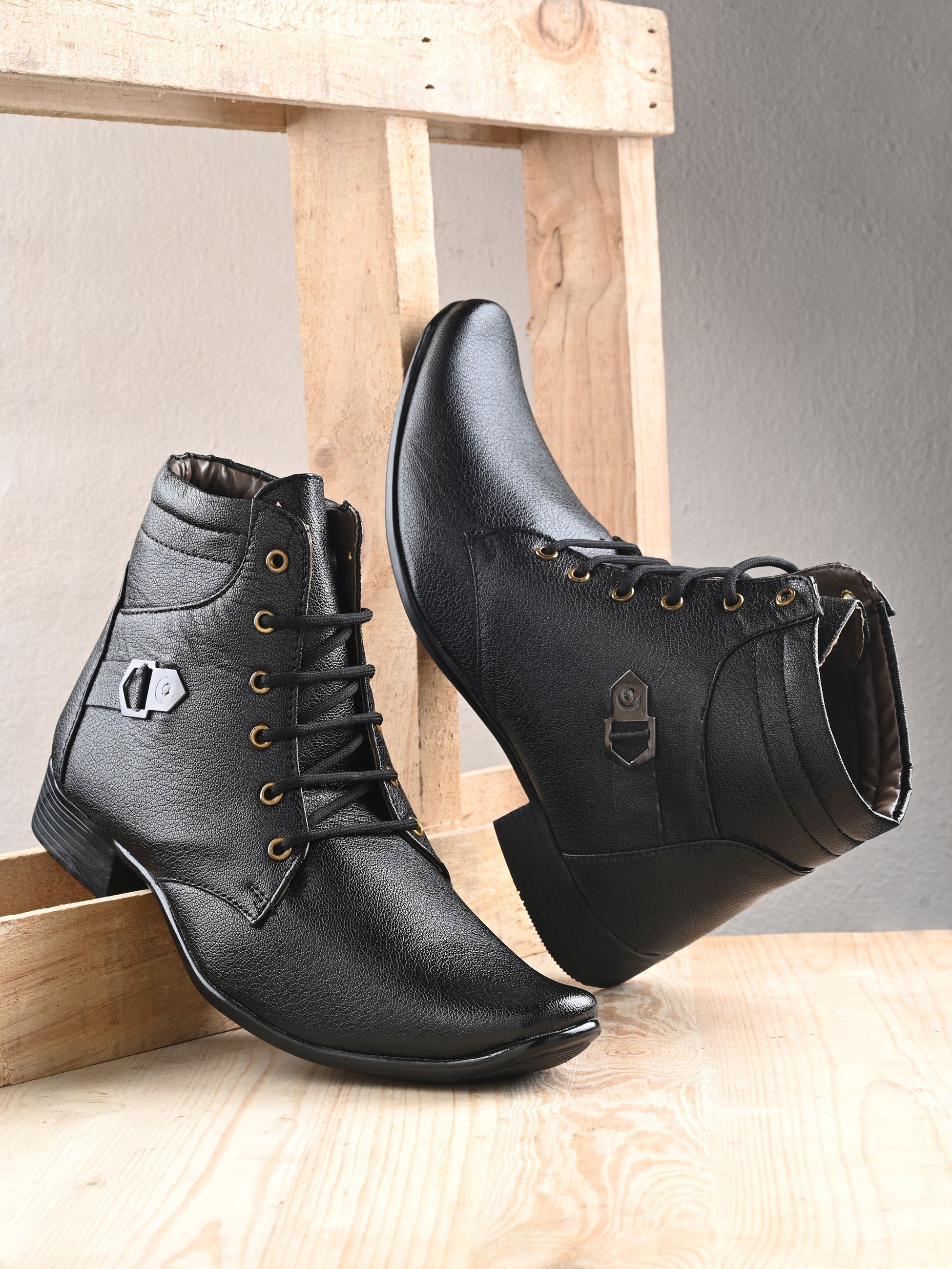 server Formal Synthetic Leather| High Quality Boots| Lace Up Shoes For Men-picture-11