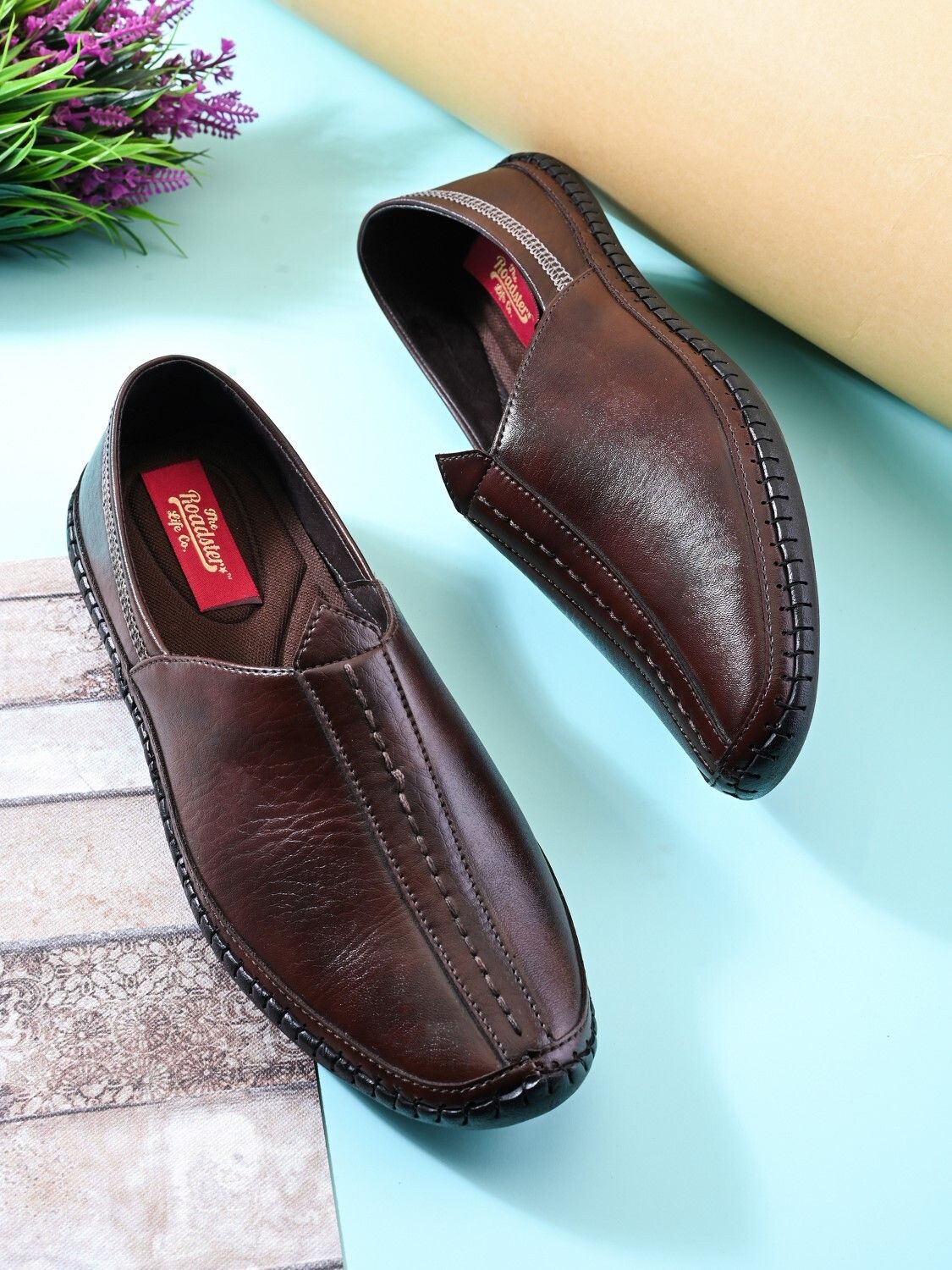 roadster Comfortable & Lightweight Leatherite Slipon Mojari Loafers For Men-picture-13
