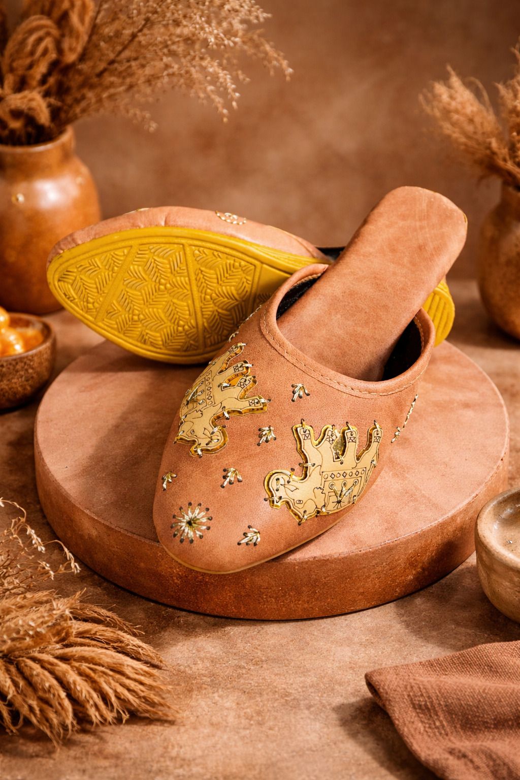 Women’s Premium Jutti | Handmade Ethnic Footwear with Elephant Design Ethnic Mule For Women-image-34