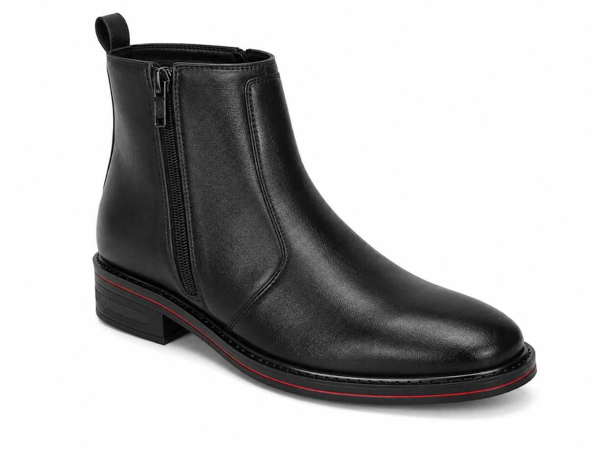 Mens Italian Shape Boot, Side Zip Ankle Length Casual Synthetic Leather Boots Boots For Men-image-31