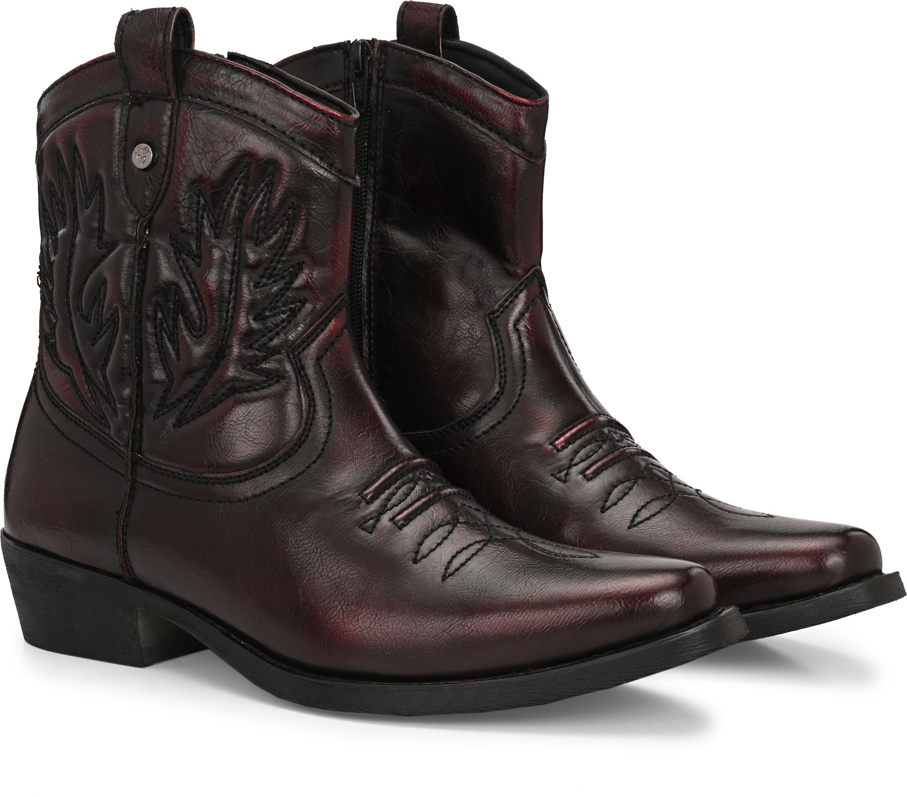 delize Cow Boy High Ankle Boots For Men-picture-21
