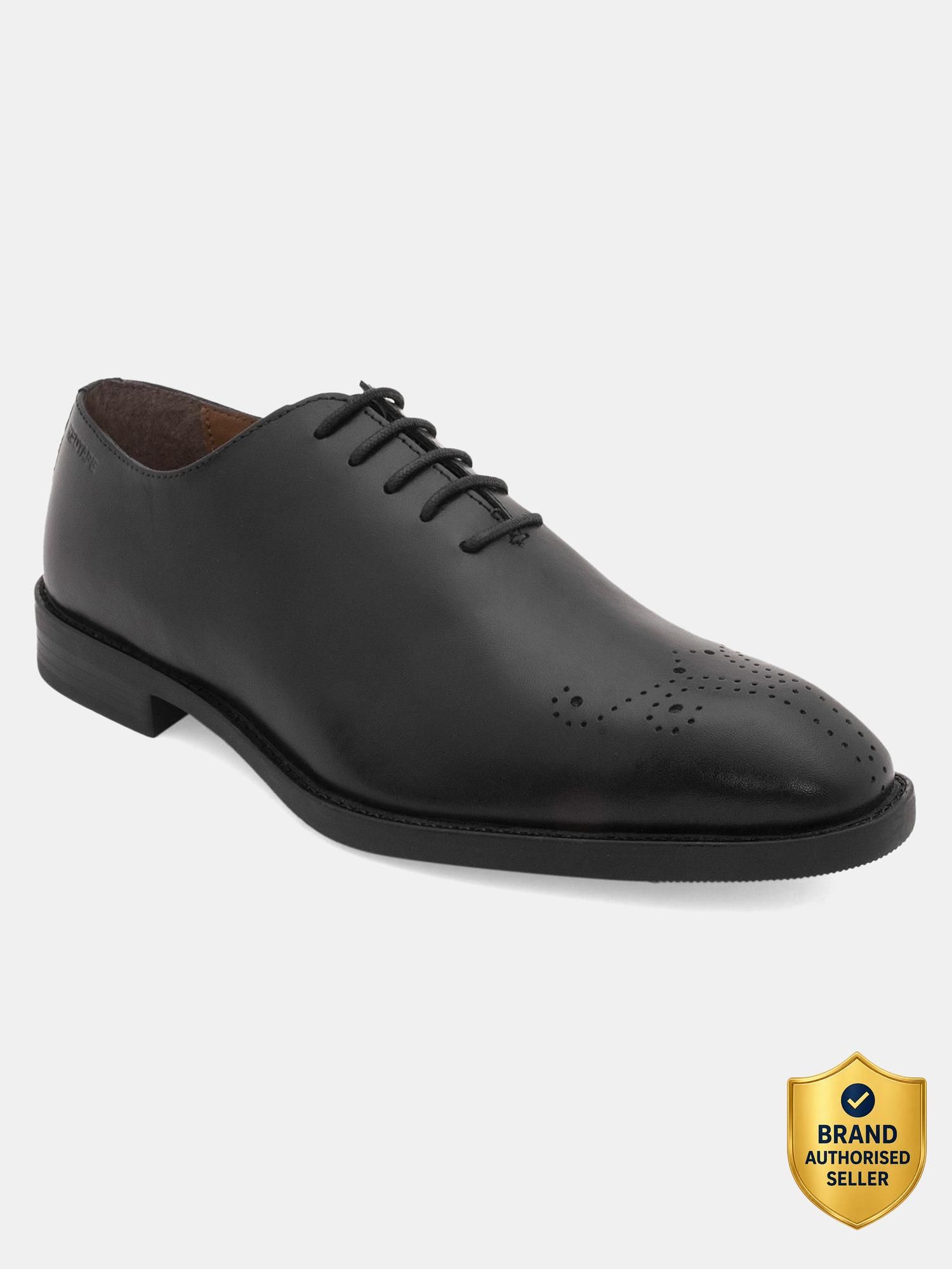 red tape Men's Black Leather Low-Cut Shoes Oxford For Men-picture-39