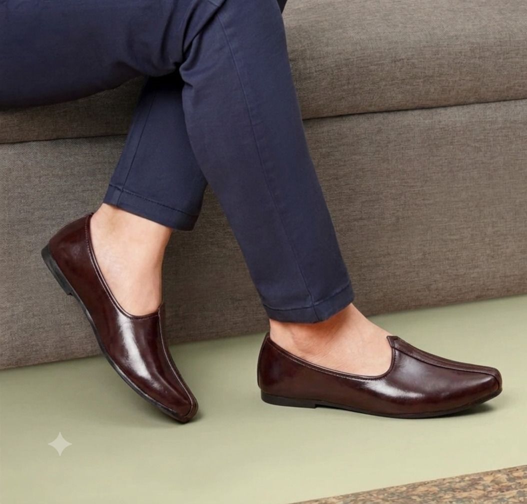 jaipur trendcraft Men's Classic brown,jaipuri rajasthani Jutis For Men Slip On For Men-picture-16