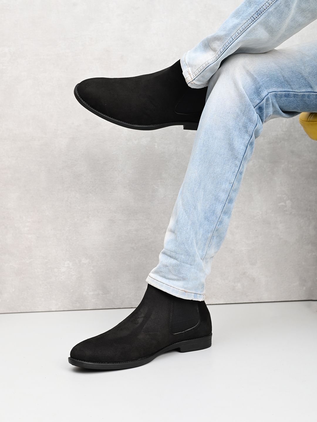 Men's Casual Outdoor High Top Chelsea Boots, Comfortable Hiking and Trekking Boots For Men-image-32