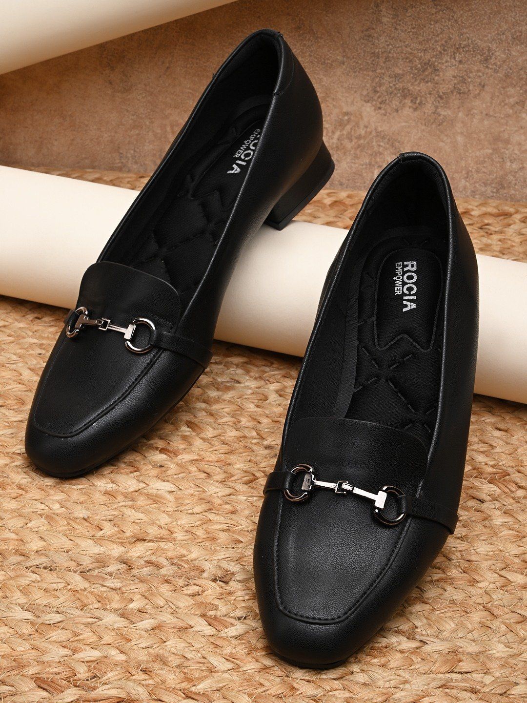 Empower By Rocia Black Women Buckled Work Wear Pumps For Women-picture-29