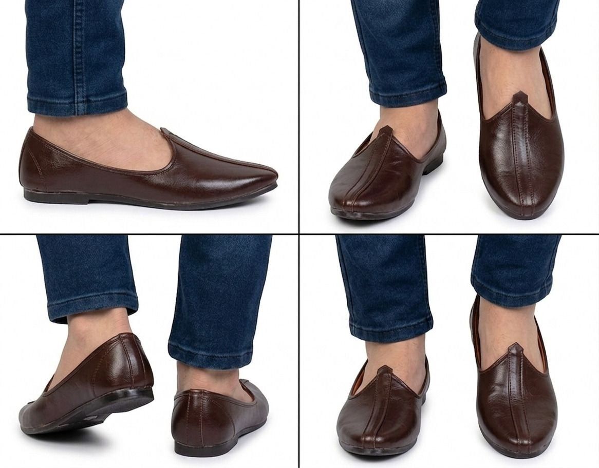 jaipuriya Men's Jalsa Jutti,Jutis For Men BROWN Slip On For Men-picture-44