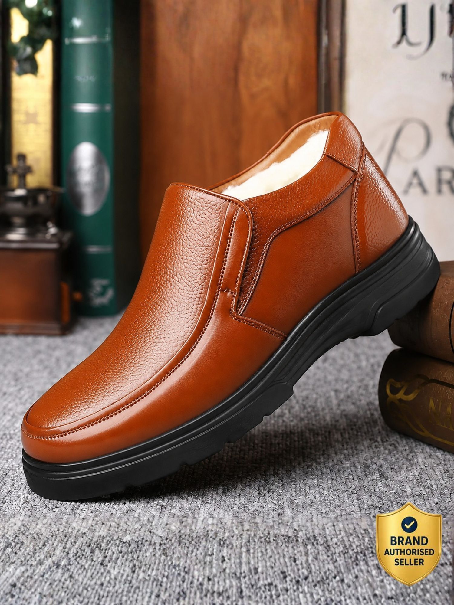 Mens Glossy Office Party Weddings Premium Tan Formal Shoe For Men Stylish Boys Slip On For Men-image-44