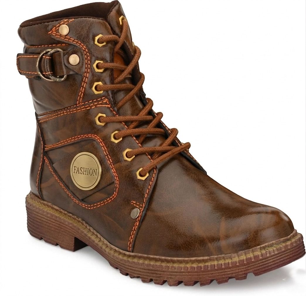 shoe daddy Men Casual Comfortable Synthetic Leather Boot For Men Boots For Men-picture-29
