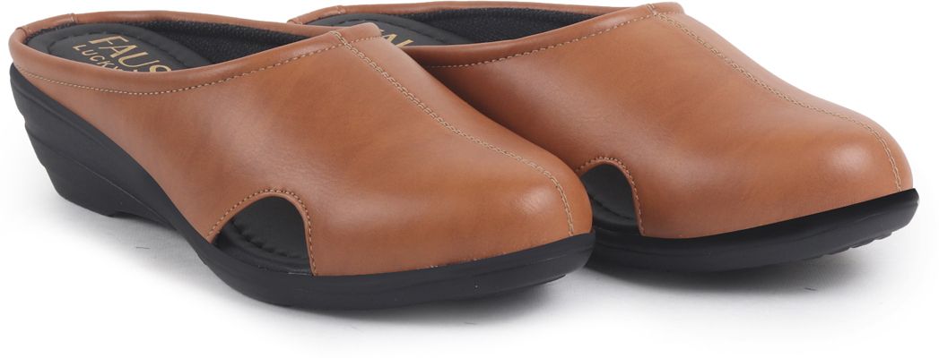 fausto Back Open Flatform Formal Slip On Mules Clogs|All Day Comfort|Office Shoes Slip On For Women-picture-12