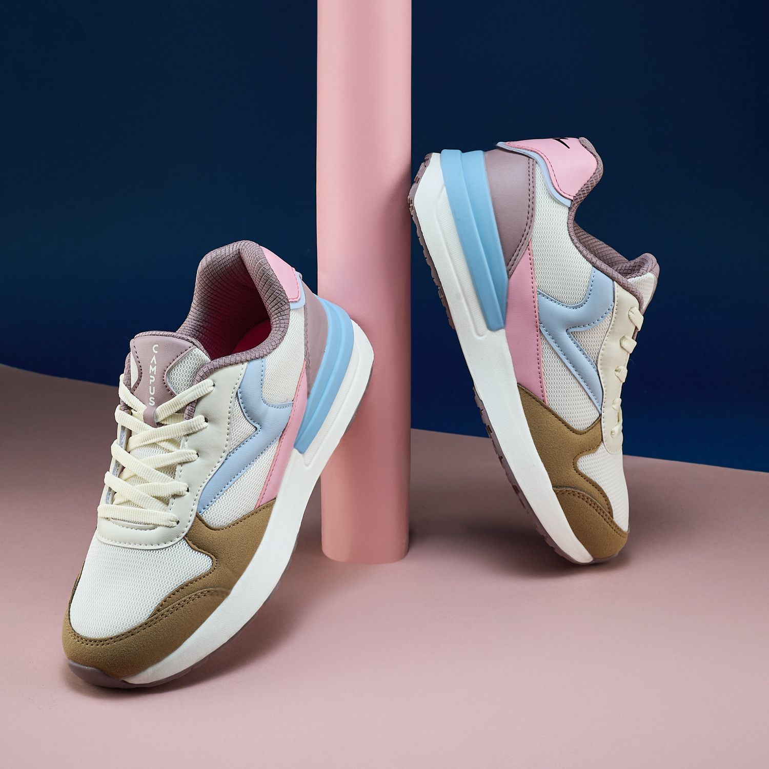 DERBI Casual Shoes | Breezy Mesh Upper | Anti-Slip Sole Design | Stylish Lace-Up Sneakers For Women-image-2