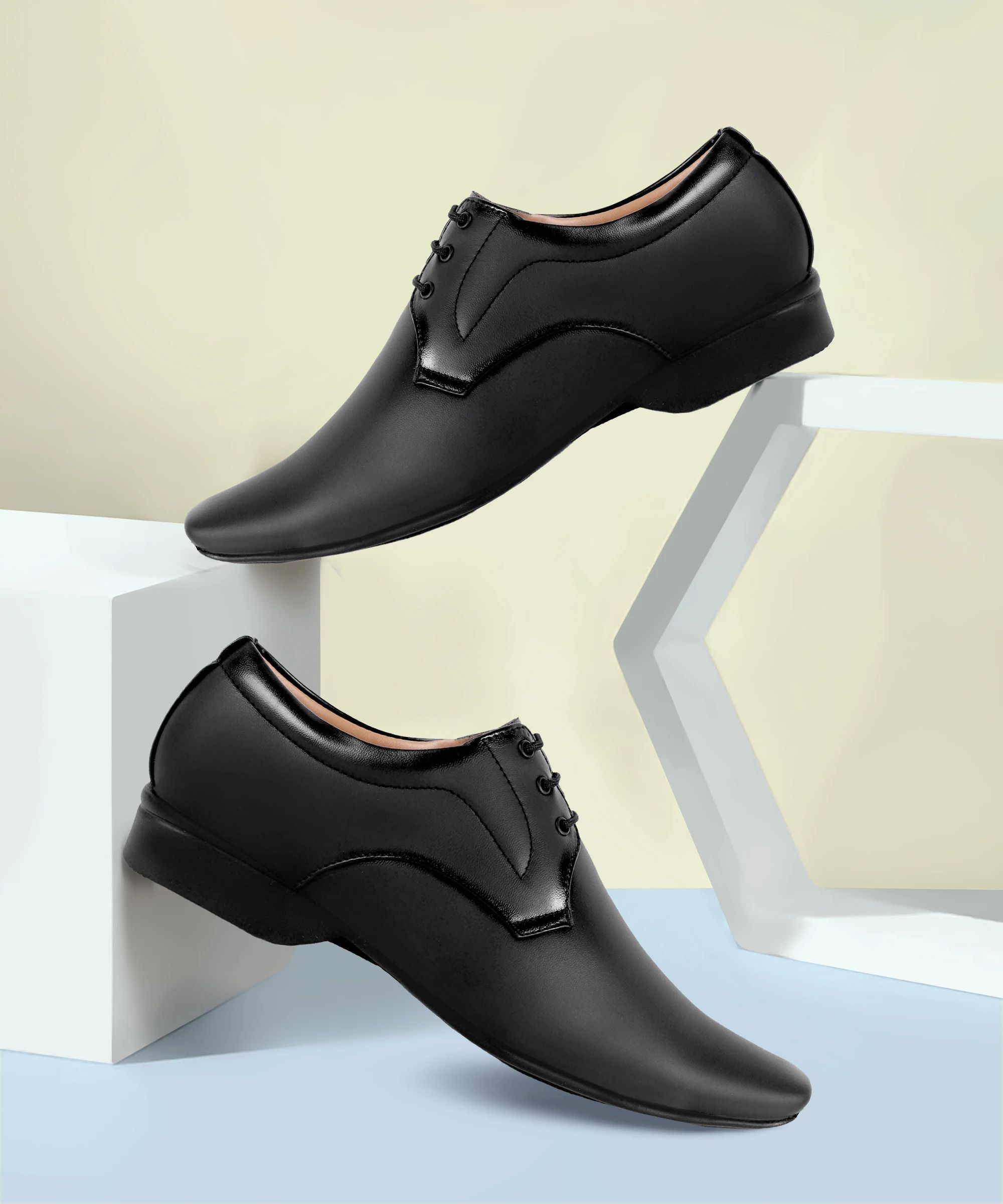 aaeshu Men & boys stylish comfortable attractive leather formal shoe (Black) Lace Up For Men-picture-22