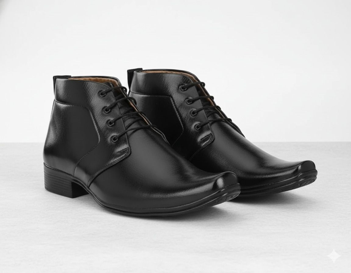 Premium Oxford Class Designer Patent Leatherette Shining Jet Black Lace Up For Men-image-36