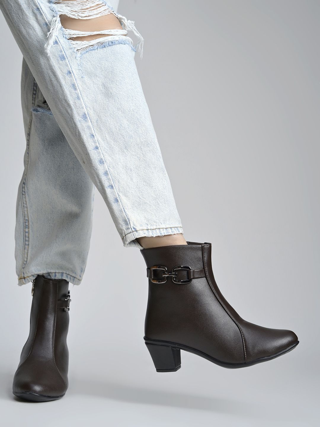 shoetopia Daily College Comfy|Casual Mid Top|Winter Boots|Lace-UP|Trendy Boots For Girls Boots For Women-picture-10