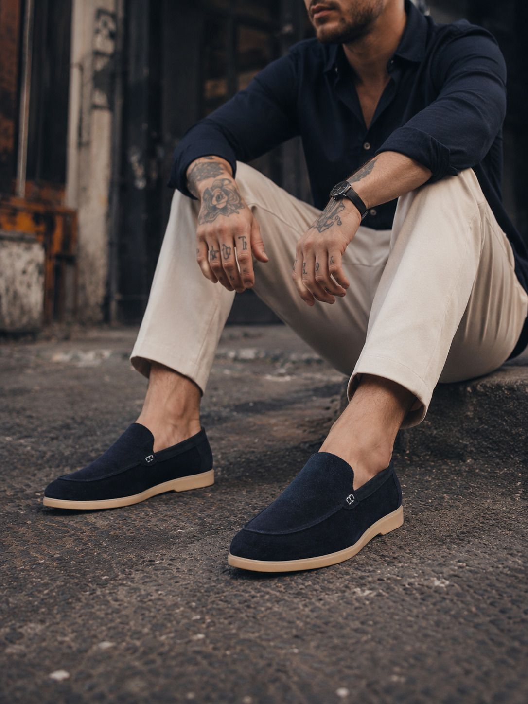 Men’s Suede Finish Slip-On Loafers with Sole Loafers For Men-image-19