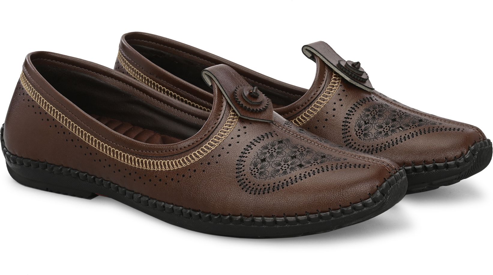 IRONKEY Men’s Black Leather Slip-On Shoes | Casual & Traditional Footwear Loafers For Men-image-40