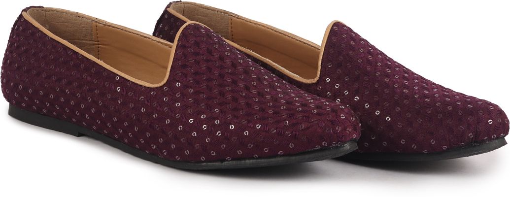 Embroidery Sequin Ethnic Slip On Juttis for Wedding|Traditional Sherwani Shoes Mojaris For Men-image-5