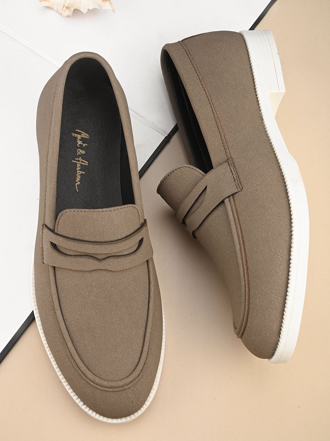 mast & harbour Loafers For Men-picture-19