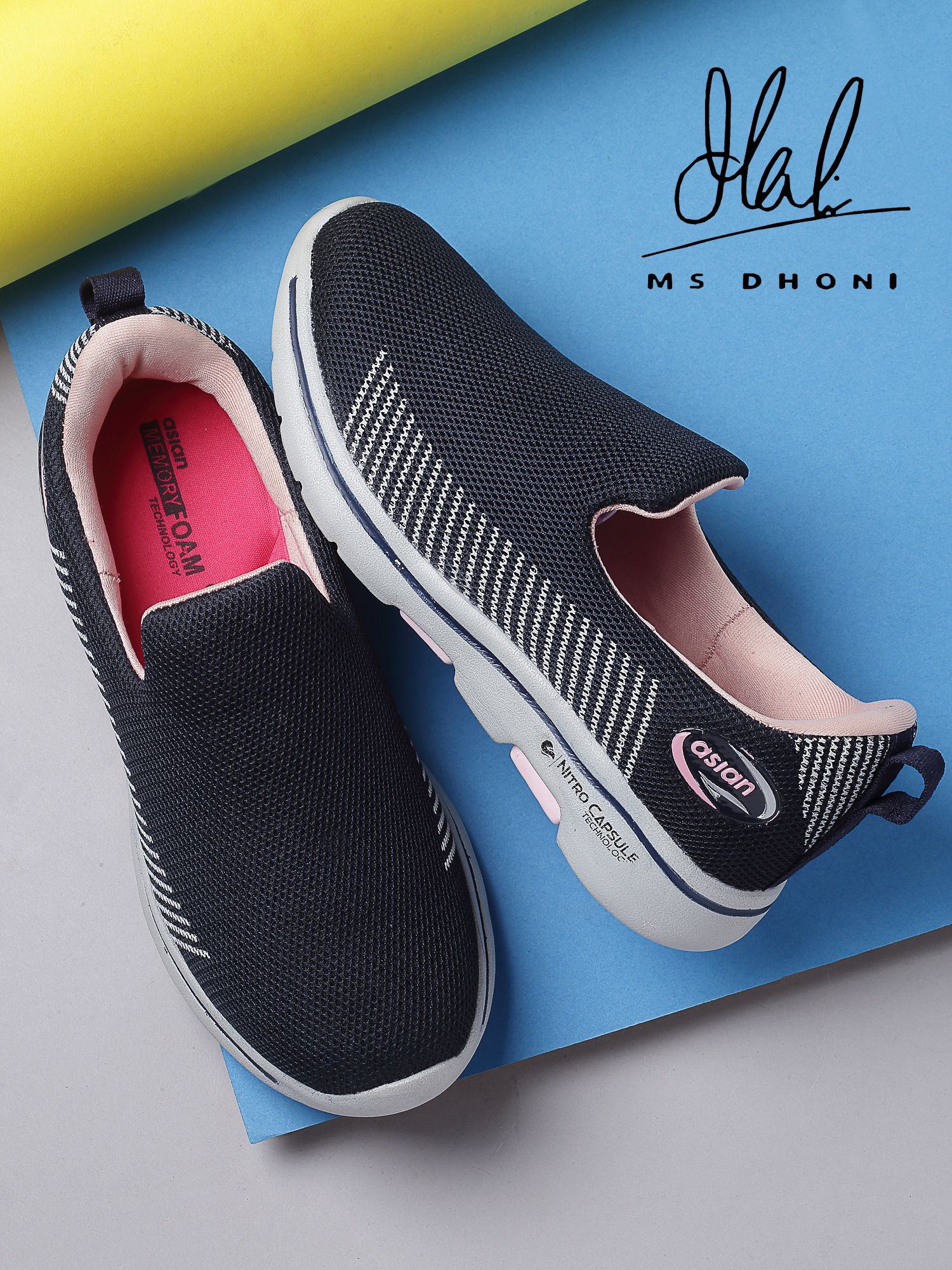 Firefly-111 Navy Sports,Gym,Walking,Training,Stylish Slip On Sneakers For Women