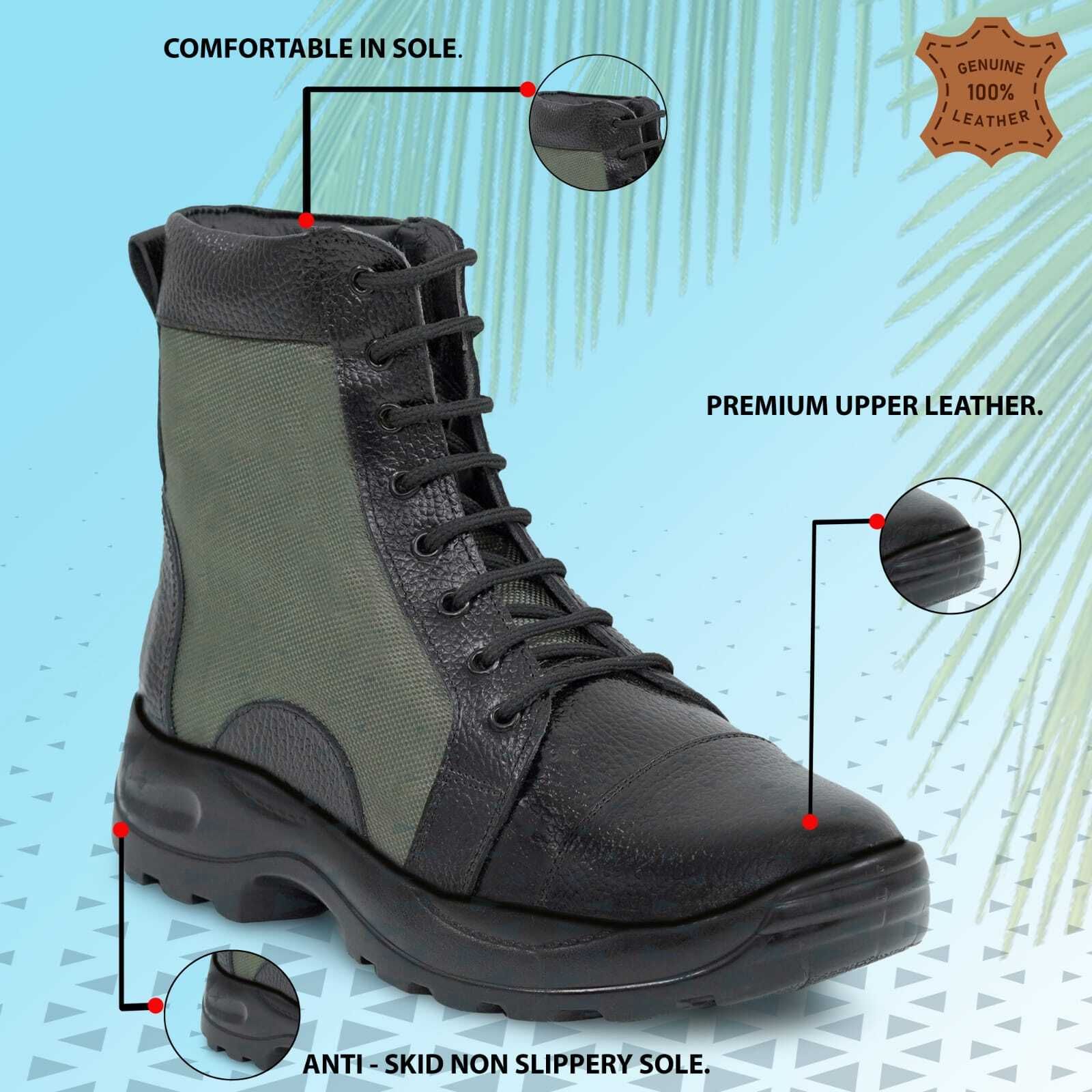jungle boots for men leather hard toe army shoes Boots For Men-image-43