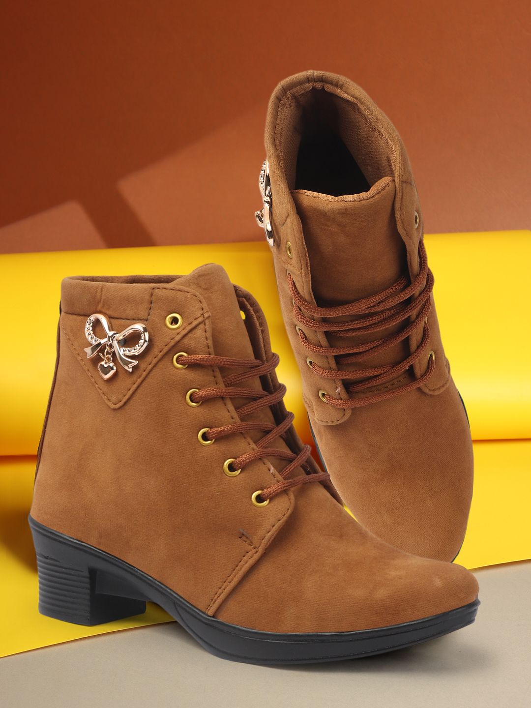 Girls High Ankle Suede Whiter Boots Boots For Women-image-29