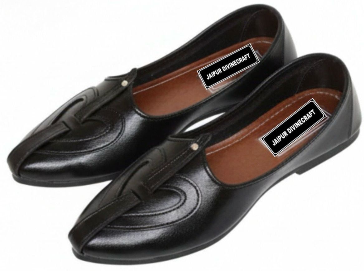 ekaaya Men's Jalsa Jutti,Jutis For Men BLACK Slip On For Men-picture-44