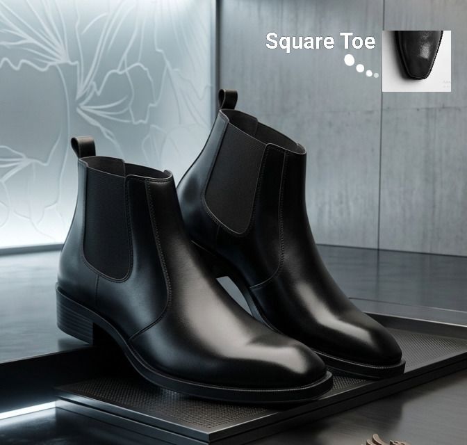 Chelsea Square shape boots Boots For Men-image-43