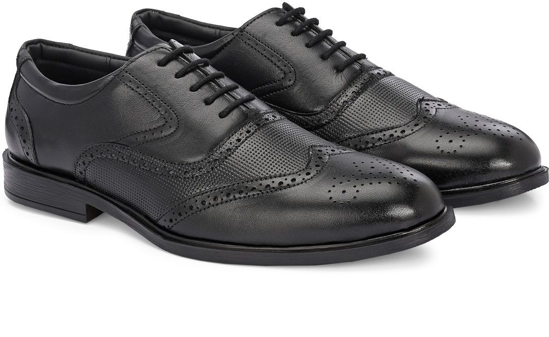Brogue Premium Leather Shoes Oxford For Men-image-31