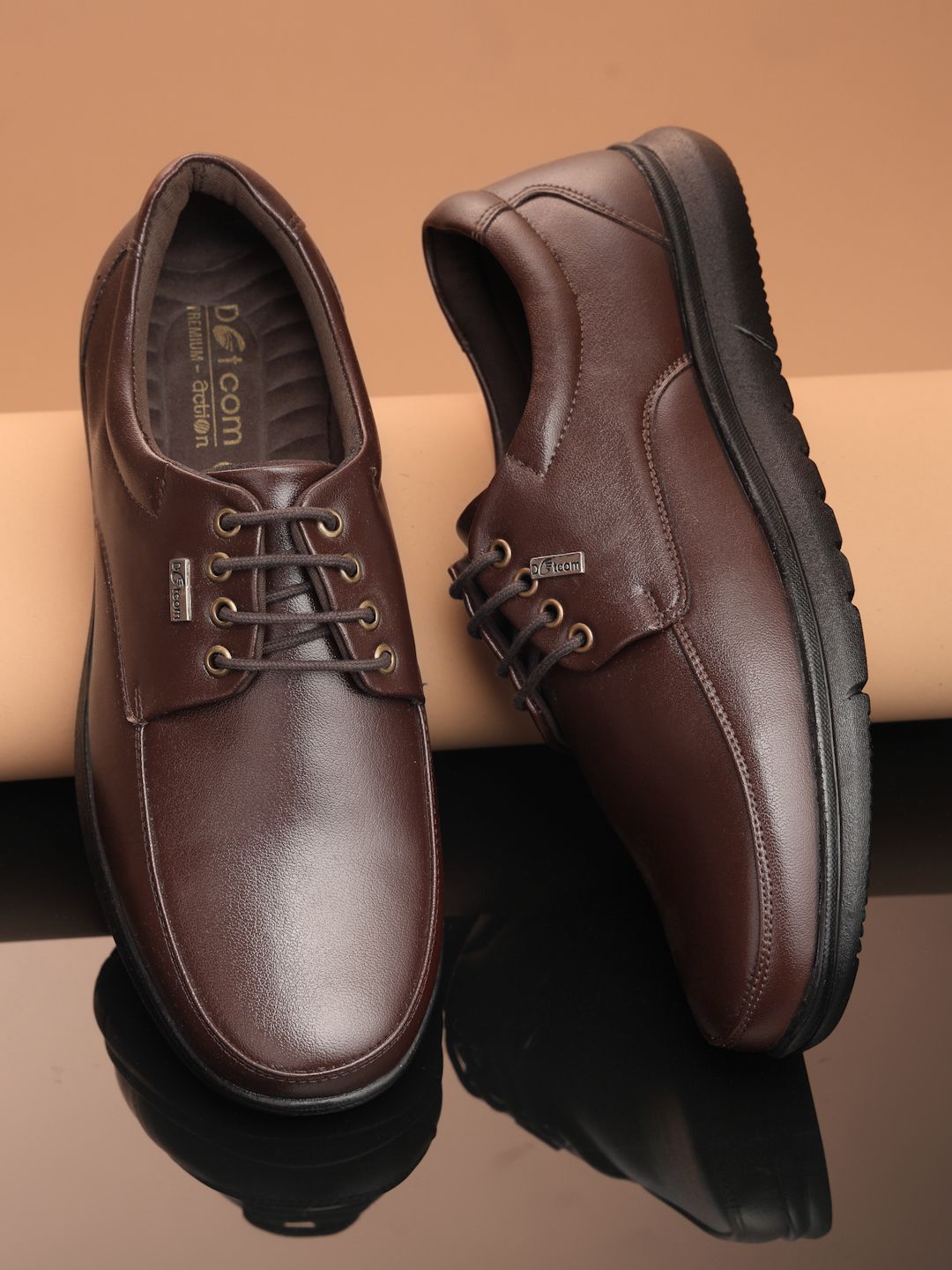 action Dotcom DP-04 Classy Trendy Comfortable lightweight Formal Lace-Up Derby For Men-picture-28