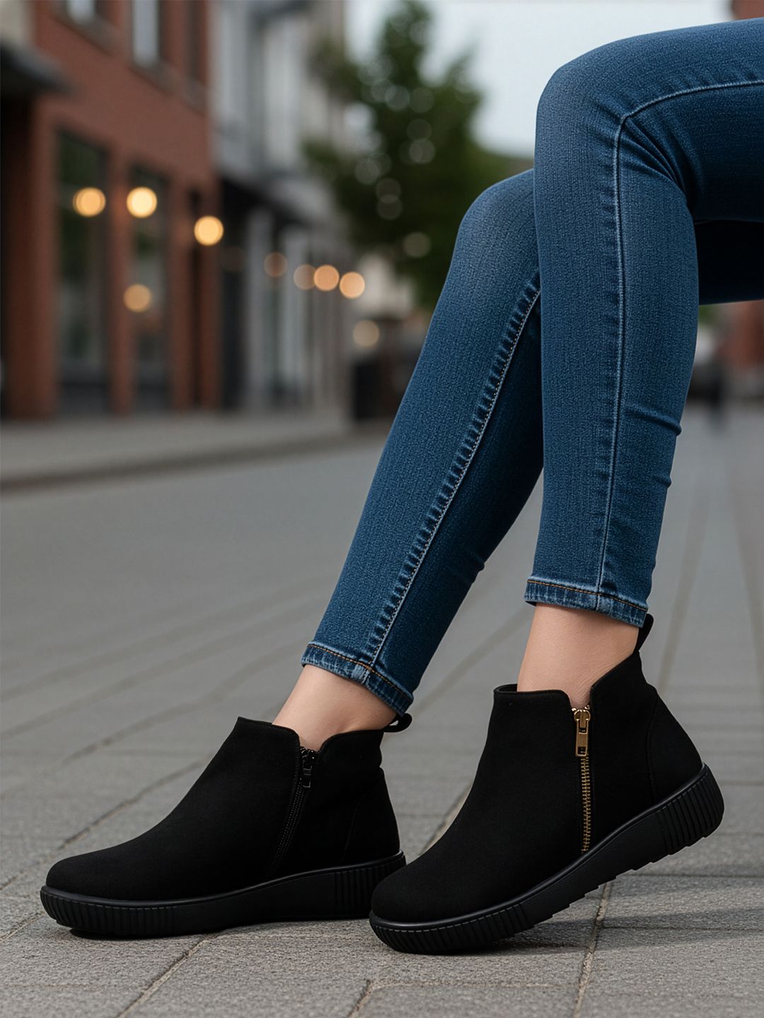 carlton london Women's Comfort Zipper Ankle Bootie Casual Everyday Low-Cut Boot Boots For Women-picture-13