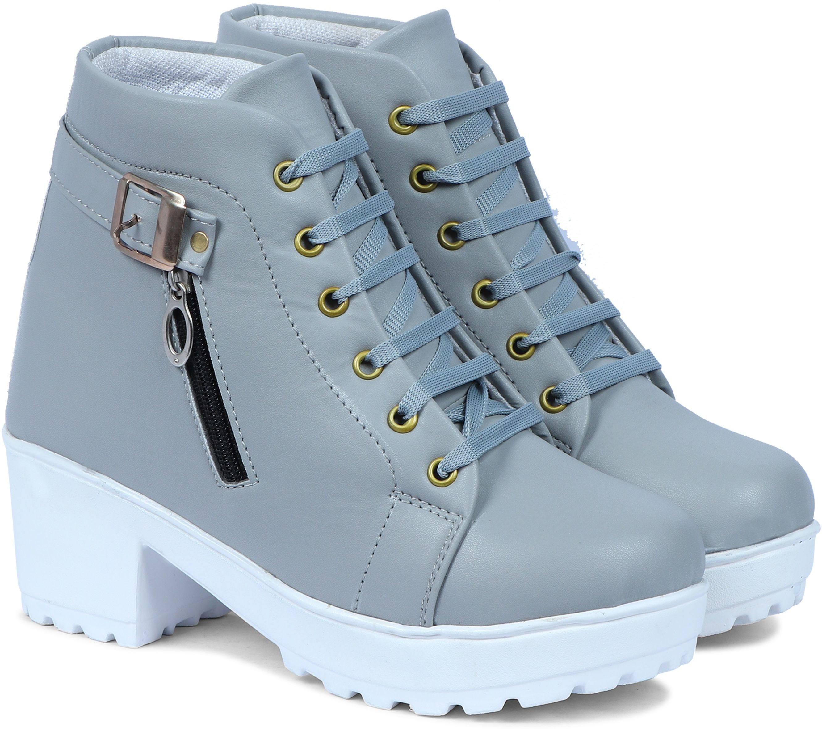 New Stylish Zipper Ankle Length Comfortable High heel Shoe Boots For Women