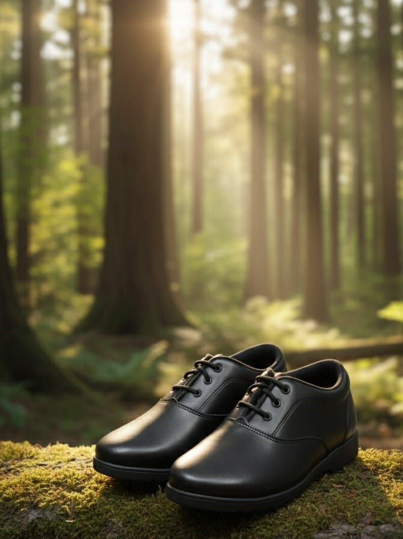 kanav Men's Black Formal Lace-Up Shoes Anti-Slip school shoes. Slip On For Men-picture-47
