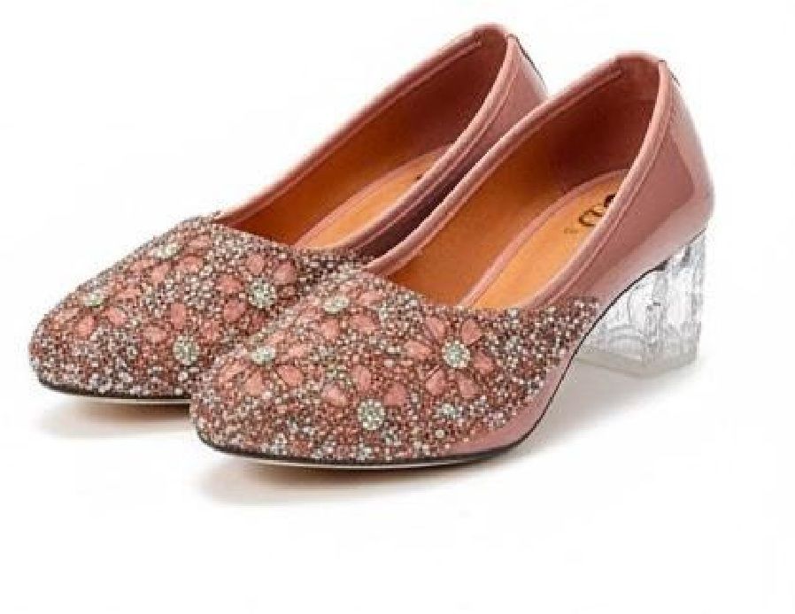 Women Women Embellished Party Wear Transparent Block Heel Bellies Bellies Sandal-image-20