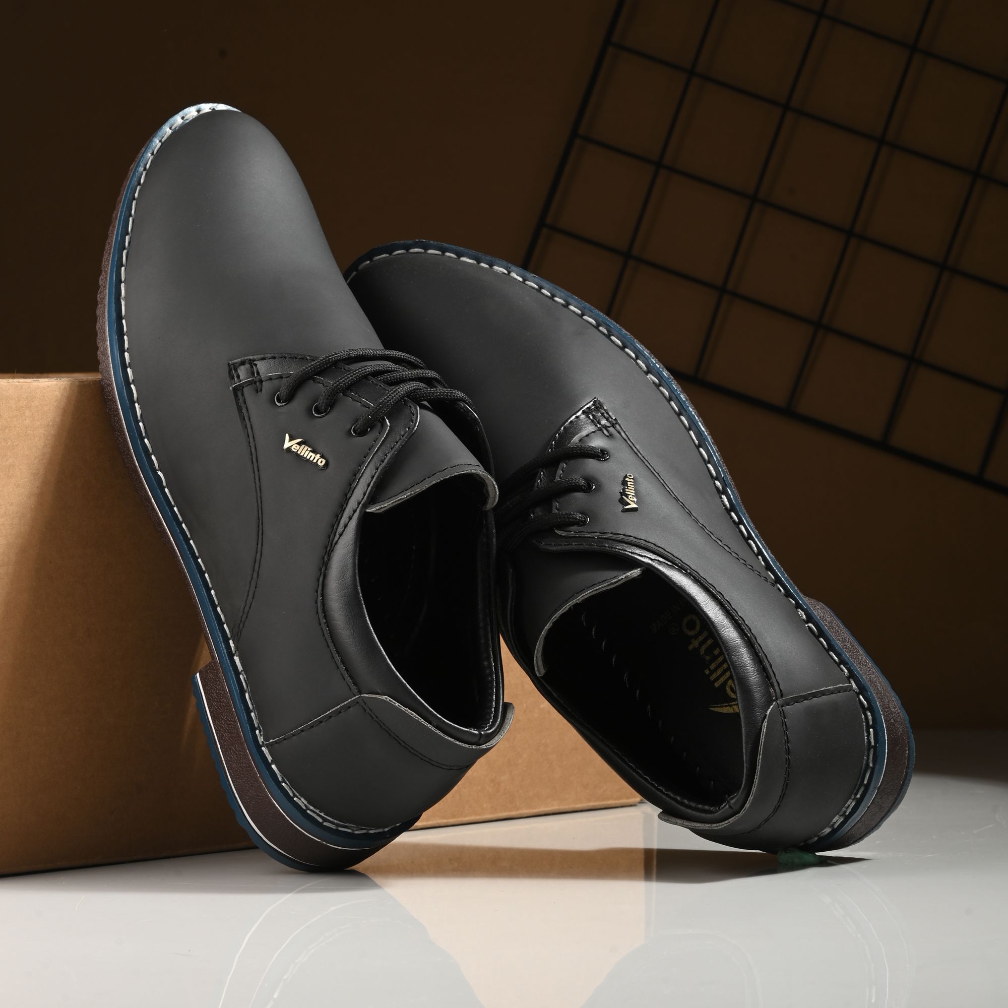 Vellinto RICKEY Casual Derby For Men ll Synthetic Leather Casual Lace-up For Men Derby For Men-image-21