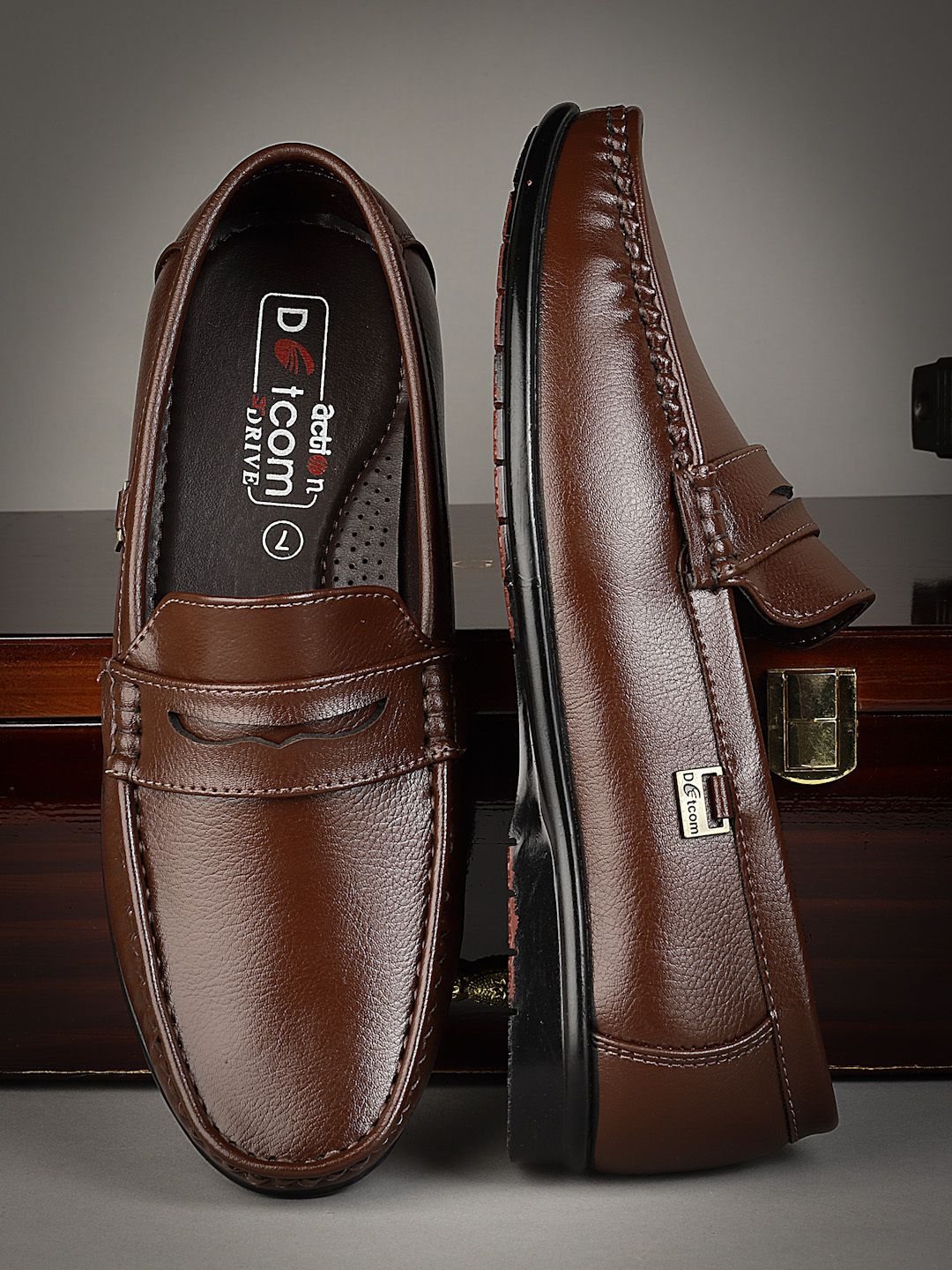 action Lightweight | Comfortable | Trendy | Daily Wear | Synthetic Leather Loafers For Men-picture-33