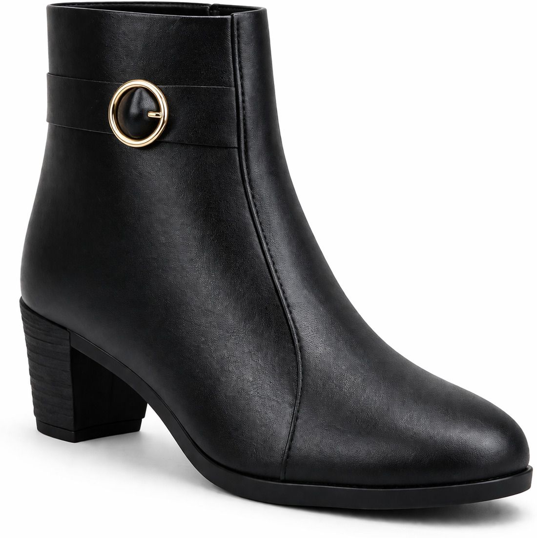 Round Gold Buckle Boots For Girls Boots For Women-image-2