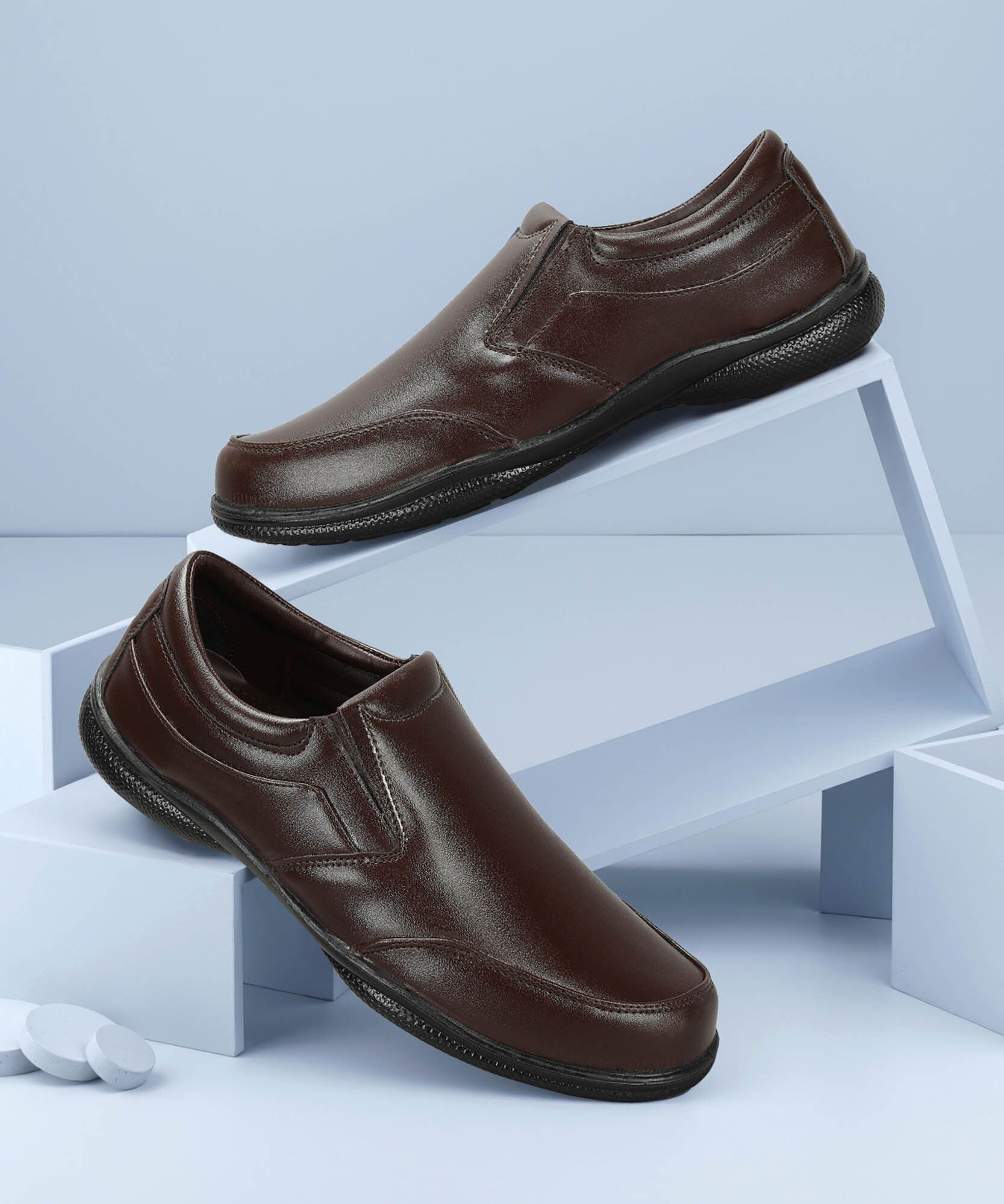 Paragon Men's Formal Slip On Style Loafers| Durable, Sturdy Office Wear Loafers For Men-image-2