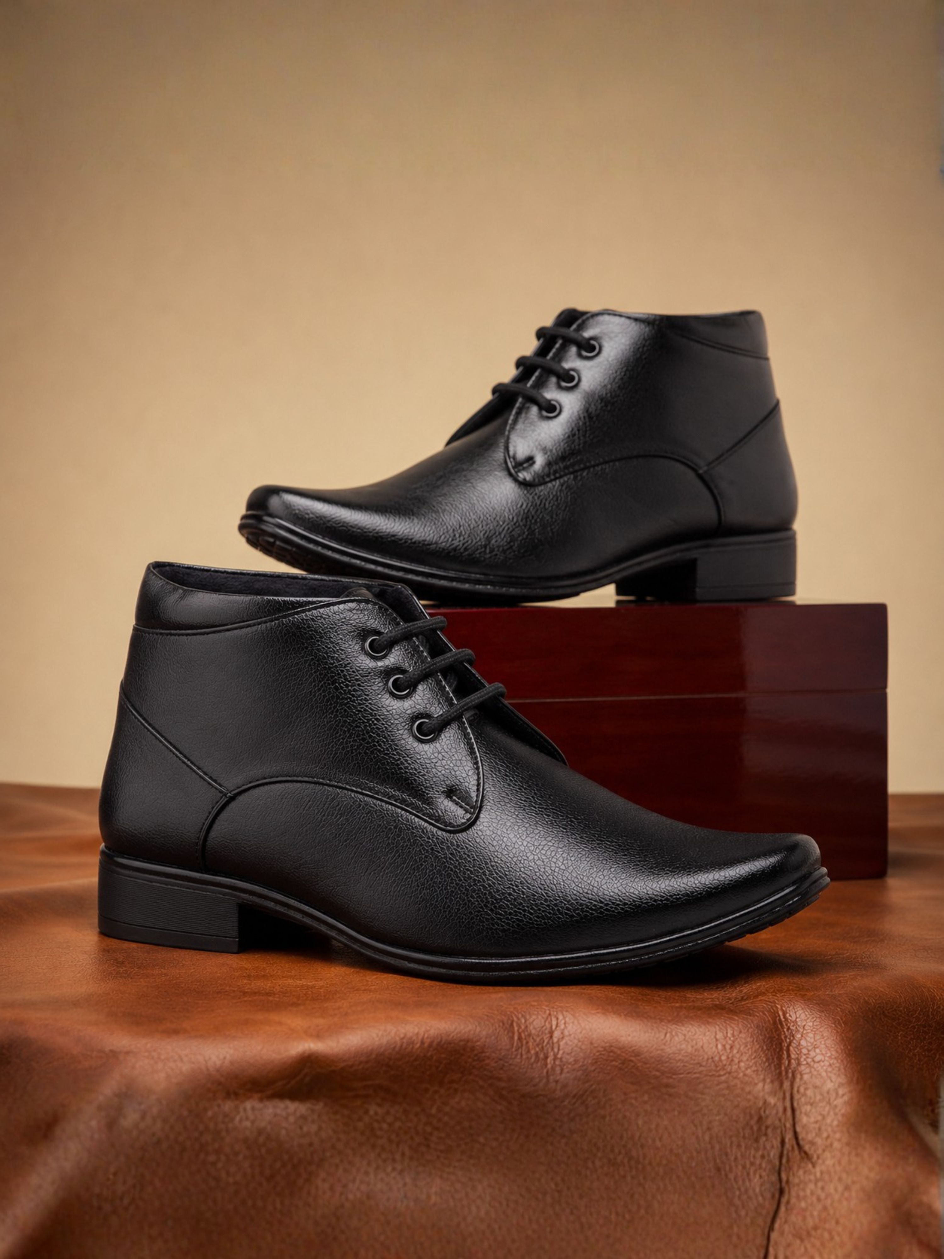 MENS WEAVE CROC TEXTURE SYNTHETIC LEATHER FORMAL SHOE FOR MEN OFFICE PARTY BIKE Lace Up For Men-image-46
