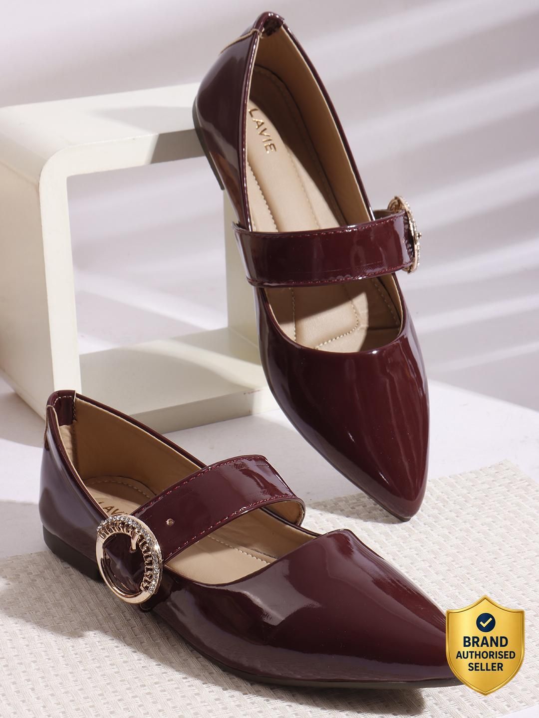 Women Solid Party Wear Women Buckle Ballerina Bellies Sandal-image-2