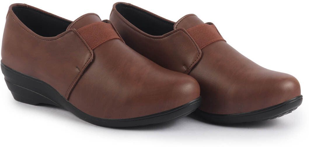 fausto Elastic Strap Slip-On Wedge Formal Shoes|Office Shoes|Lightweight And Cushioned Slip On For Women-picture-24