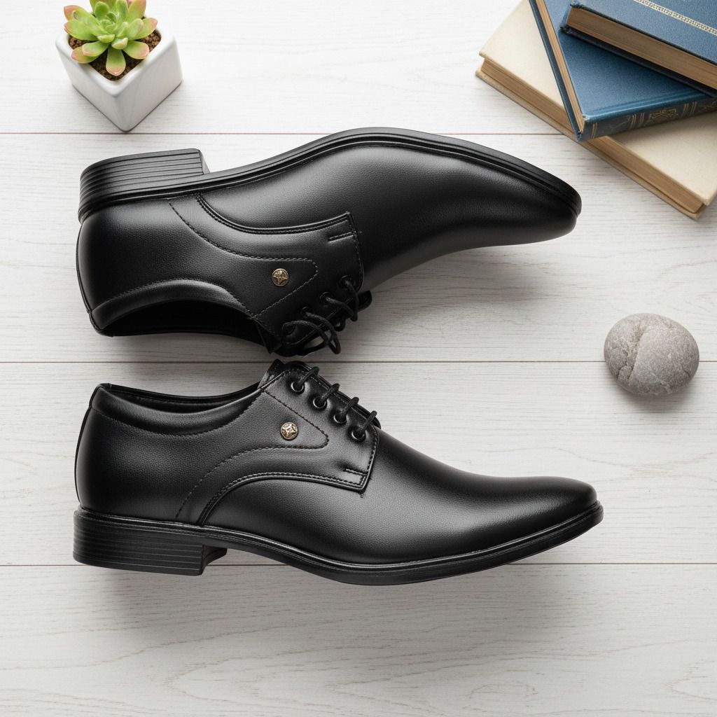 ZULIVA Men's Black Formal Shoes | Polished Office & Party Wear Corporate Casuals For Men-picture-22