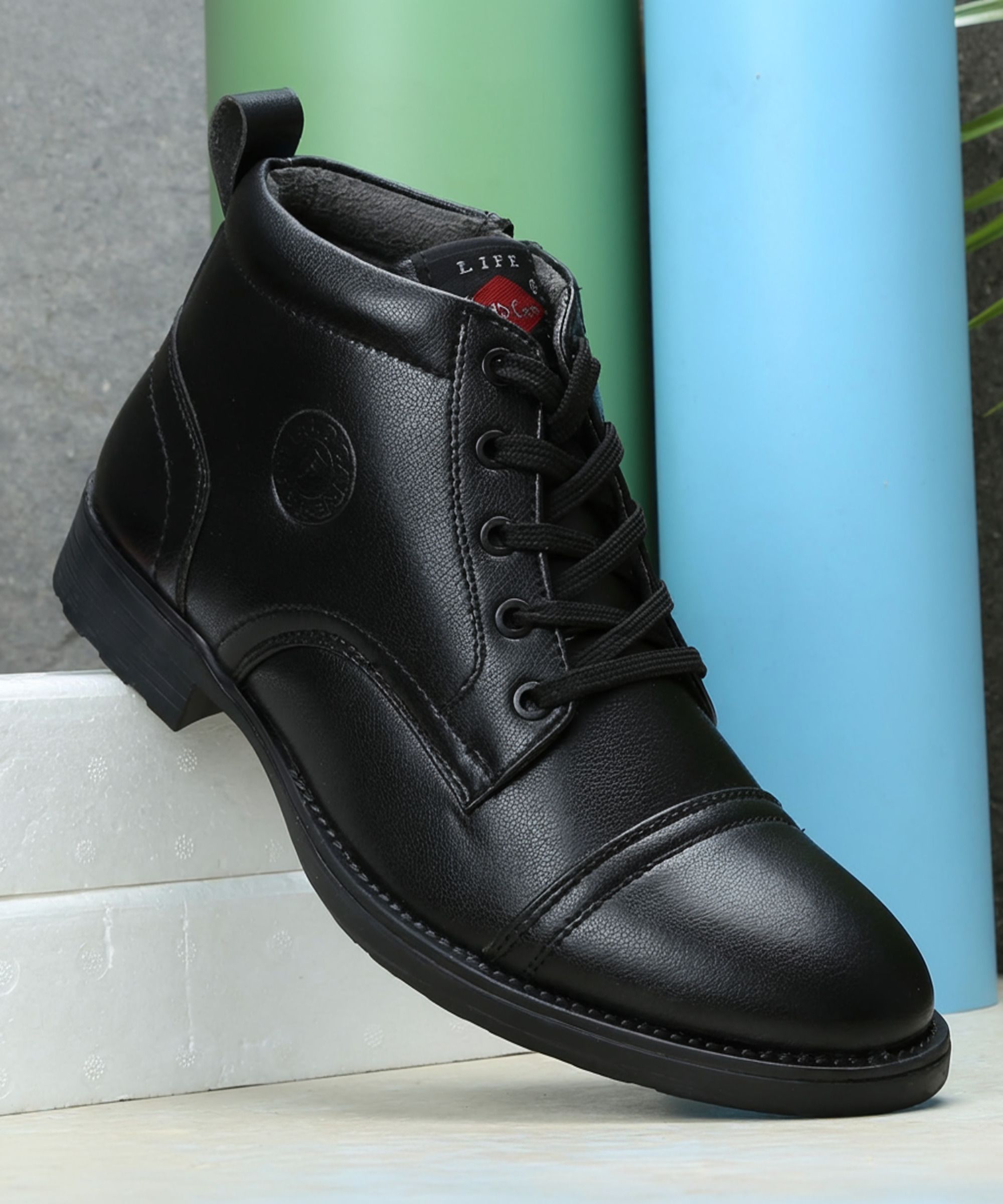 field care Mens Mid-top Comfort Uniform Casual Padded Cushioned Army Uniform Style Shoes Boots For Men-picture-10