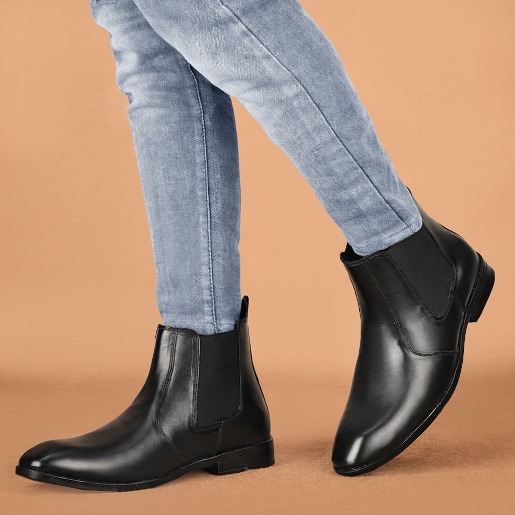 lohar Pure Genuine Leather Chelsea Boots for Men | Classic Slip-On Ankle Boots Boots For Men-picture-20