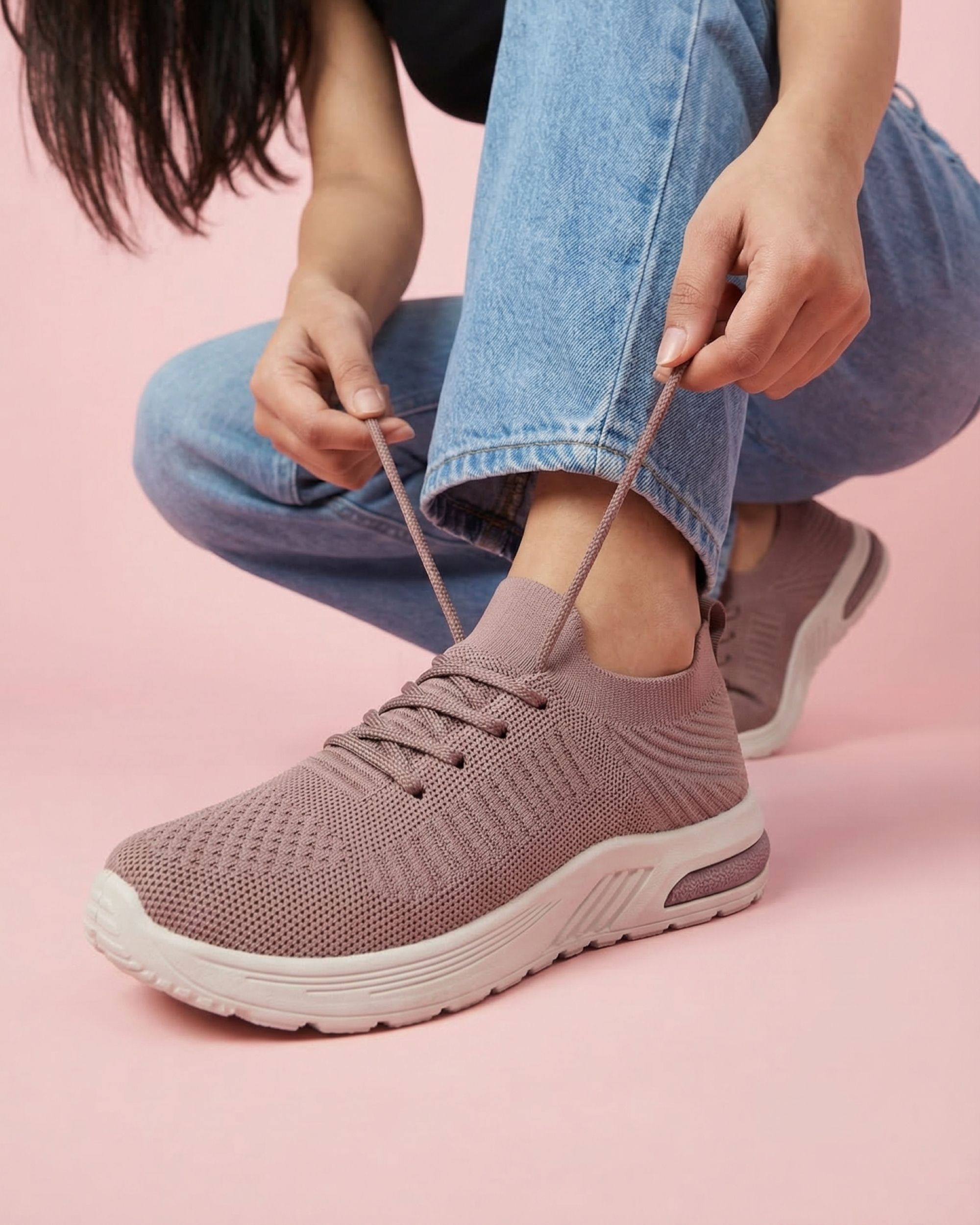 own pasko Stylish Pink Women’s Sneakers – Comfortable Lightweight Casual & Athletic Shoes Outdoors For Women-picture-25