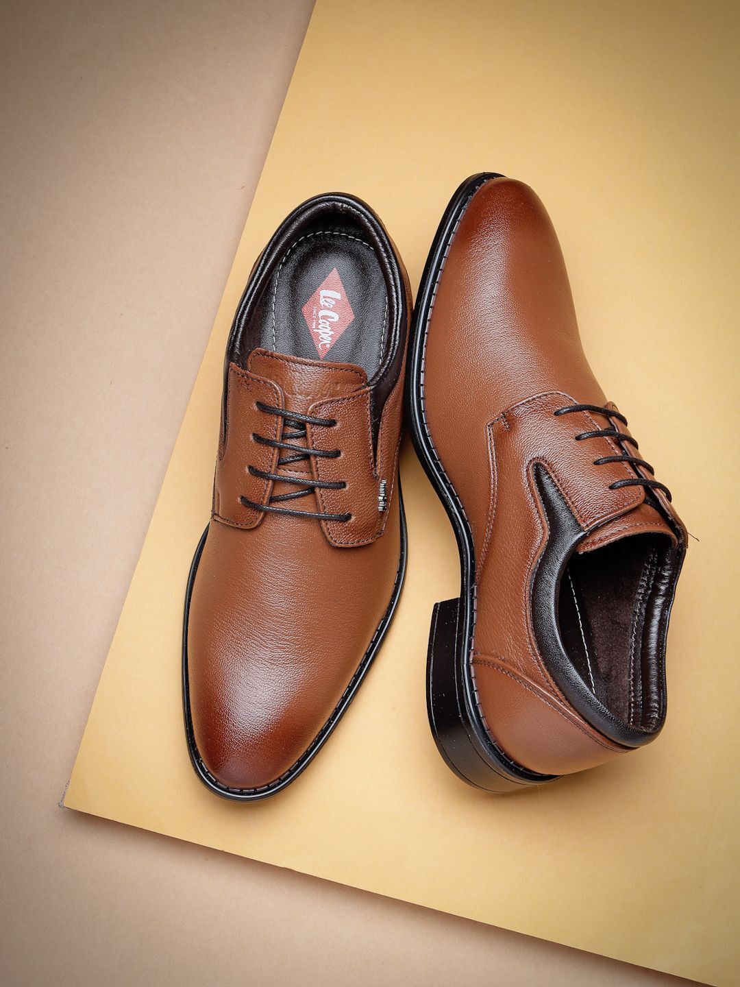 lee cooper Leather Derby Lace-Up Lightweight Comfort Trendy Premium Office/Party Derby For Men-picture-12