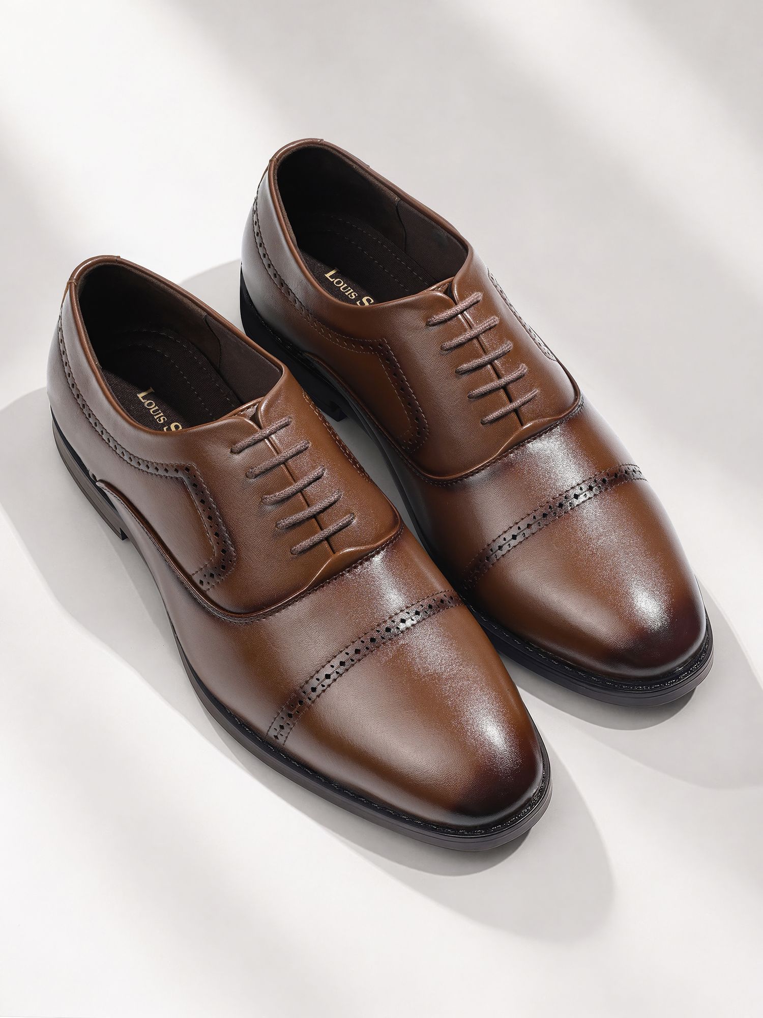 louis stitch Men’s Russet Tan Formal Lace-Up Oxford Shoes, LSVSOX-1 Oxford For Men-picture-10