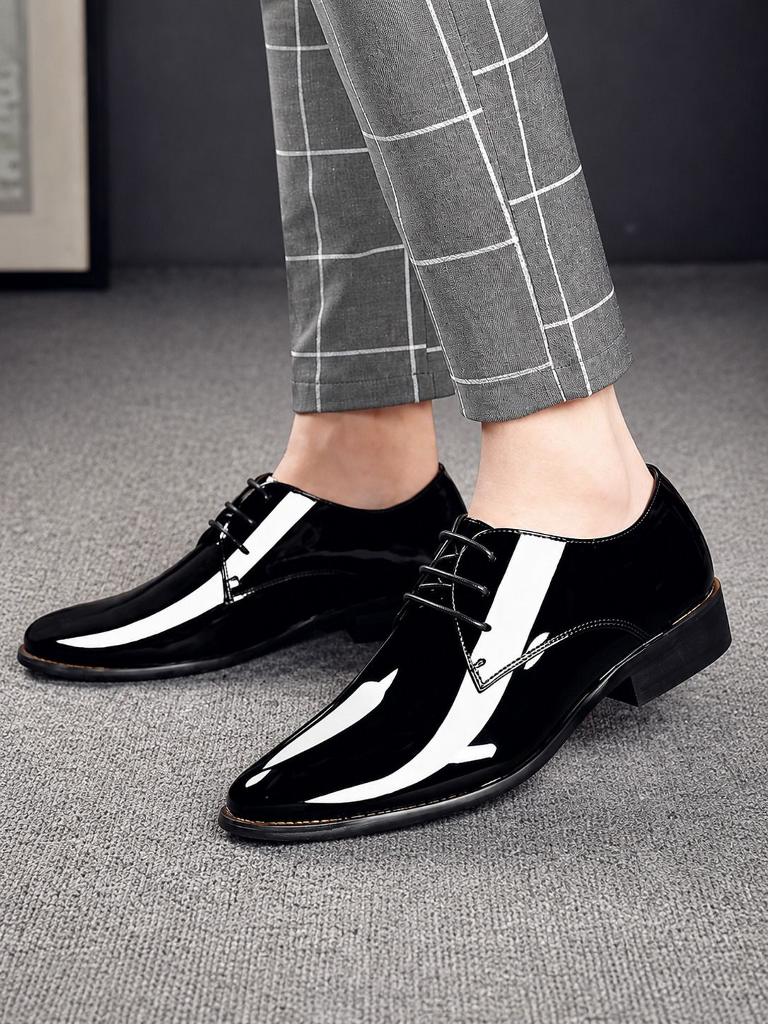 uz trade TAJ CITY SHOES PREMIUM PATTENT DERBY Party Wear For Men-picture-15