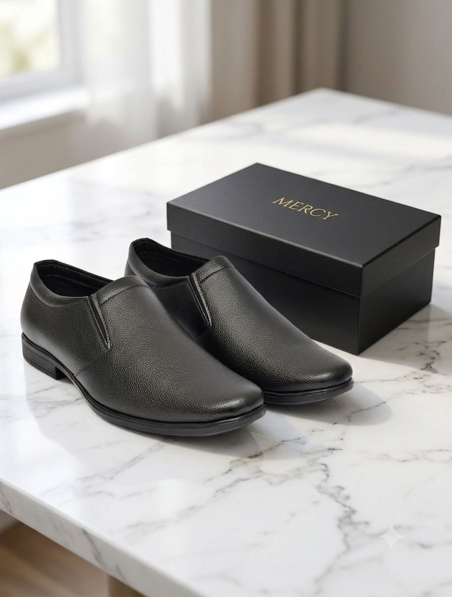 Men's Black Formal Shoes | Premium Leather Finish | Lace-Up Office Wear Mocassin For Men-image-45