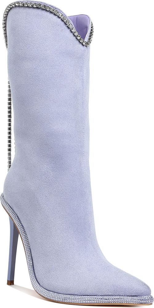 london rag Diamante Chain Detail Calf Boots For Women-picture-34